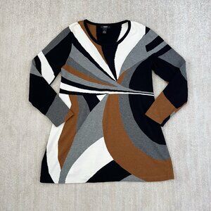 Alfani Cotton Long Sleeve Knit Sweater Dress L Petite